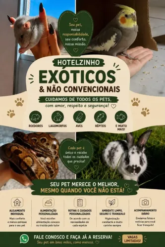 Hospedagem para pets não convencionais