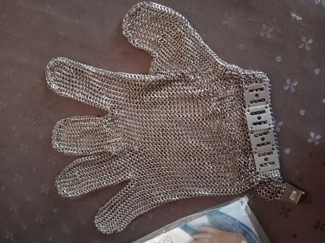 Luva de malha de aço inox nova