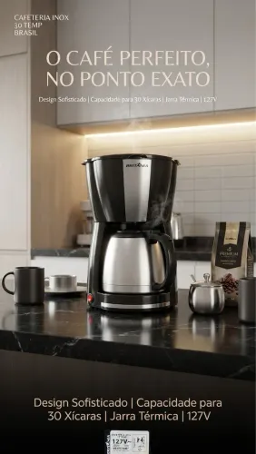 ? Cafeteira Elétrica Britânia Inox 30 Xícaras (127V) - Ótimo Estado!