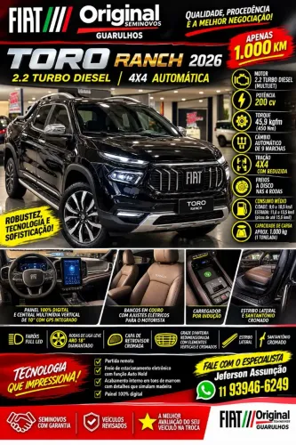 Fiat Toro Ranch 2.2 16V 4X4 TB Diesel Aut. 2025