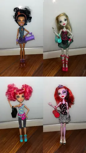 Bonecas originais Monster High G1 - Dance Class - Robecca, Operetta, Lagoona e Howleen
