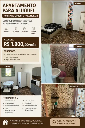 Alugo apartamento mobiliado na cachoeirinha