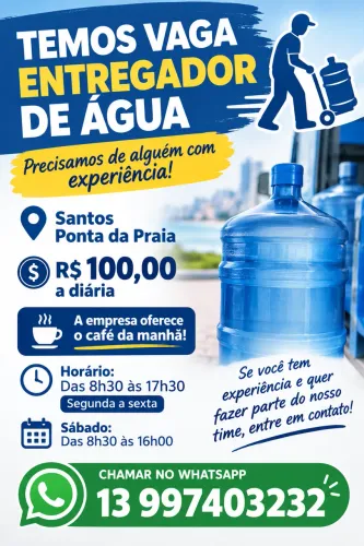 Entregador de água !