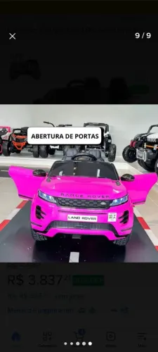 Carrinho infantil elétrico com controle remoto 