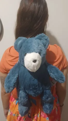 Mochila ursinho de pelúcia 45cm