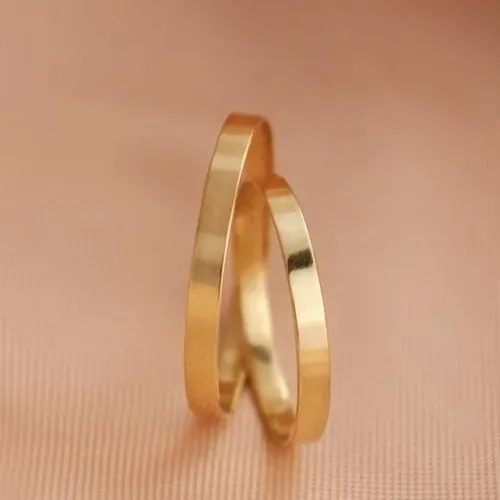 Par de aliança em ouro 18k 