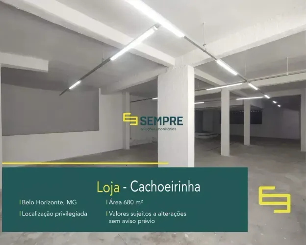 Loja para alugar em Belo Horizonte no Cachoeirinha