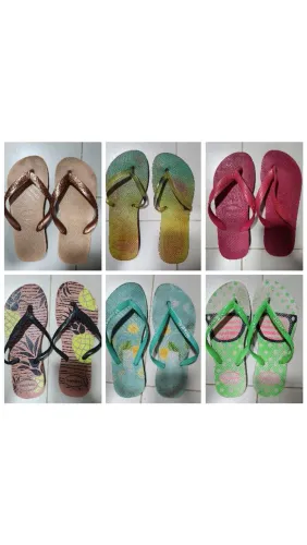 Kit 6 Pares de Havaianas Femininas 35/36 Usadas