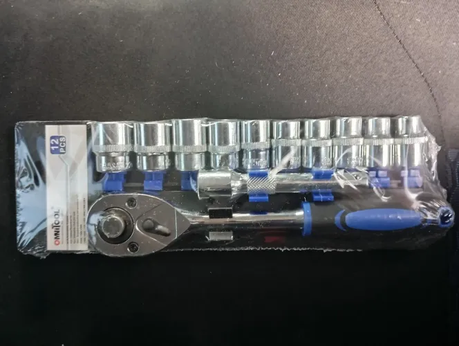 Jogo de Soquetes com Catraca 12 Peças 1/2" Omnitool - Novo