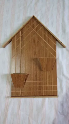 Casinha de madeira enfeite de parede 