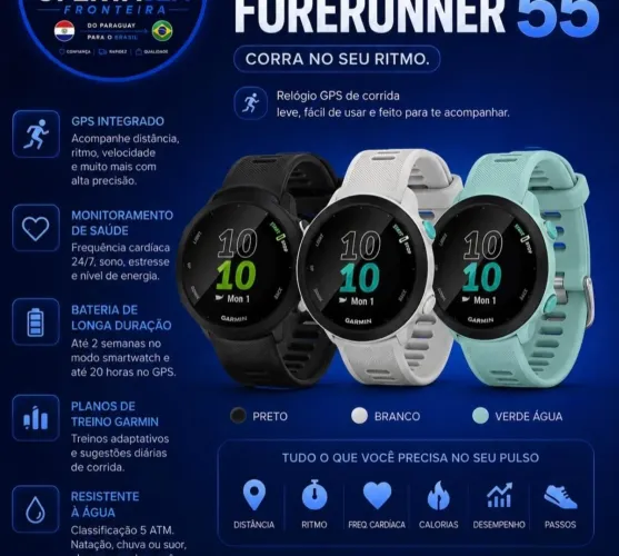 Relógio Garmin Forerunner 55 R$ super