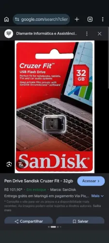 Vendo 3 pendrive de 32 Gigas novos