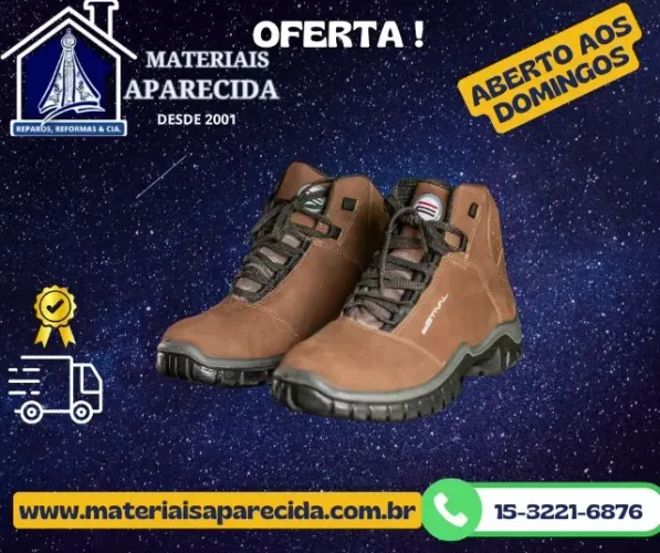 Bota Seguranca Work Marrom Estival Marrom