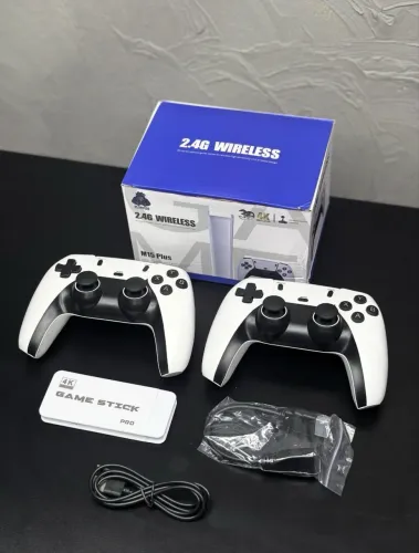 Game Stick M15 Pro 4k 64gb Hdmi Com 2 Controles Se Fio +20mil Jogos