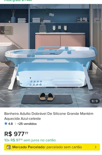 Banheira Adulto(criança) dobrável de silicone Grande( mantém  água aquecida )