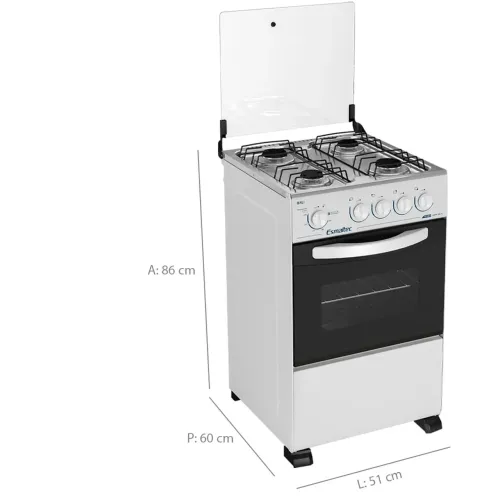 Kit Mudança: Fogão 4 Bocas Esmaltec Caribe