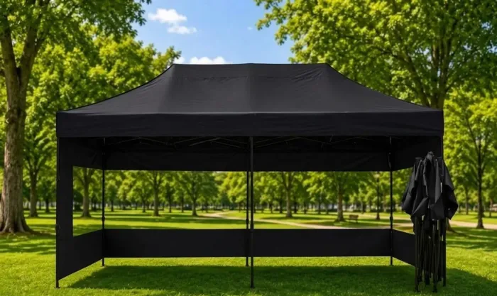 Tenda Gazebo 3x6 sanfonado Ferro galvanizado 