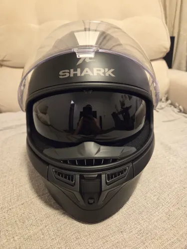 Capacete Shark D-Skwal 3 Preto Fosco com viseira solar + Pinlock