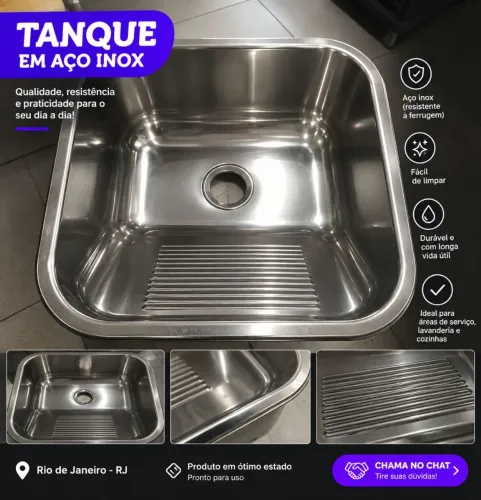 Tanque aço inox 40x40