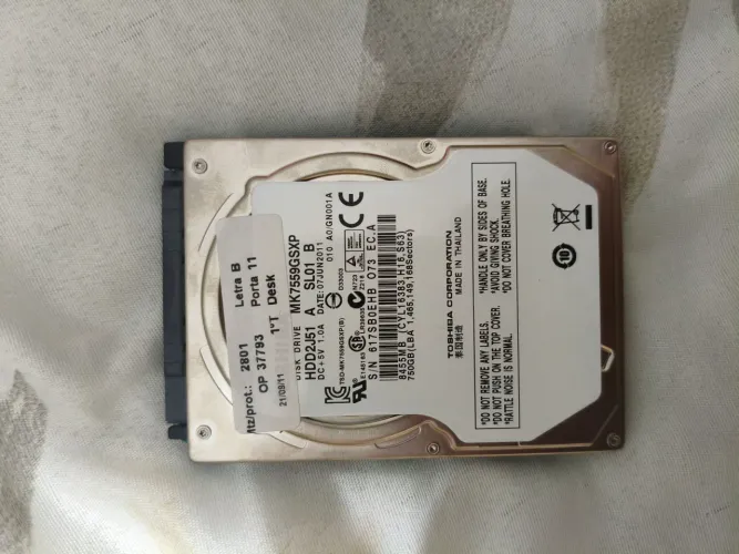 HD SATA 750 GB SAÚDE 100%