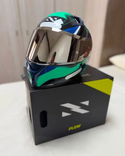 Capacete Norisk Flow+lente transparente reserva