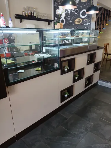 Balcão de atendimento para cafeteria