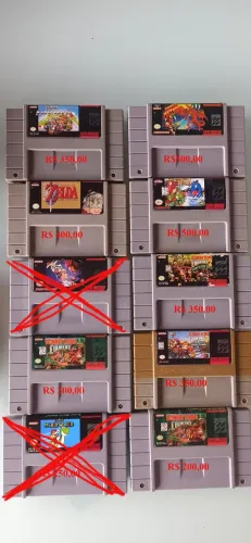 Lote Jogos SNES Originais 