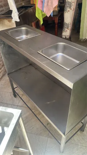 balcão inox com 2 cubas