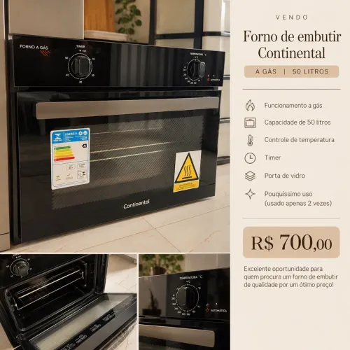 Forno de embutir a gás