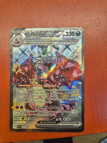 Charizard EX Tera 074, carta Pokémon, conservado