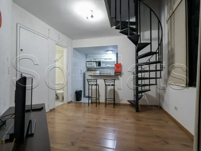 The Time, flat disponível para locação contendo 42m², 01 dormitório e 01 vaga de garagem.