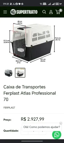 CAIXA DE TRANSPORTE FERPLASTATLAS PROFISSIONAL!!!