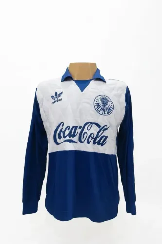 Camisa Palmeiras 1989 Retro Adidas Coca Cola GK Goleiro Azul