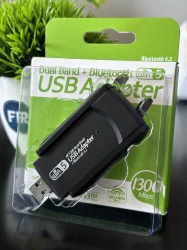 Adaptador Wi-Fi USB 1300Mbps 5GHz + Bluetooth 4.2 Fenvi