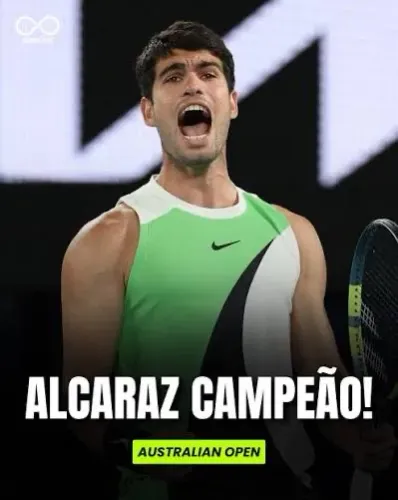 Camisa oficial Alcaraz Campeão Australian Open