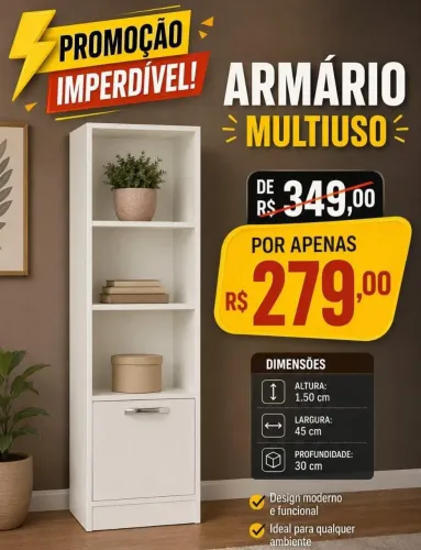 PROMOÇÃO DA SEMANA ARMÁRIO MULTIUSO