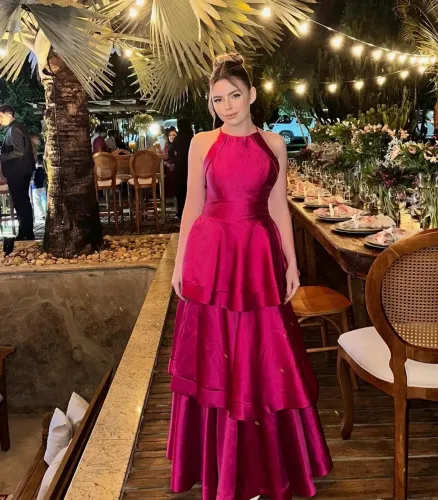 VESTIDO FORMATURA/ CASAMENTO ROSA