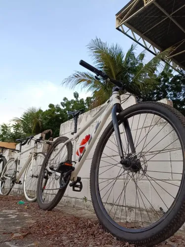 Bike mtb com garfo rígido troco por spped