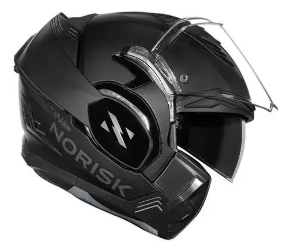 CAPACETE NORISK AVENGER MONOCOLOR PRETO 180 GRAUS VALIANT TAMANHO 62/XL