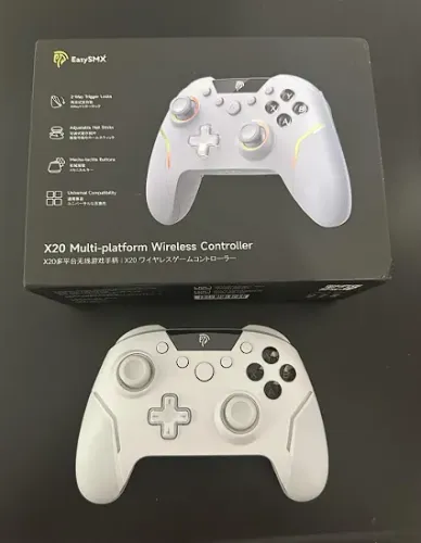 Controle gamepad EasySMX X20 hall effect, rgb, sem fio gamer