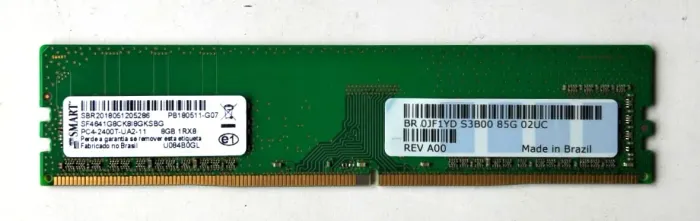 Memória RAM Desktop Smart Modular 8GB DDR4 2400MHz 1.2V - Usada - Funcionando
