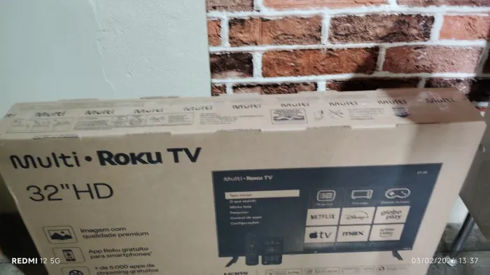 Tv nova nunca foi usada a caixa foi aberta somente pra teste