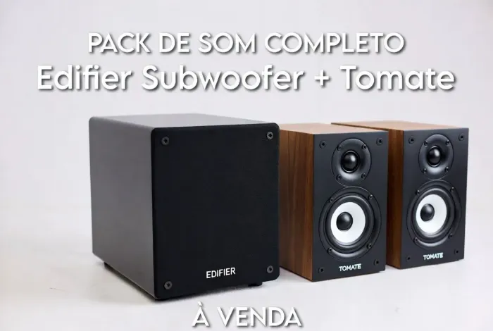 PACK SOM Edifier T5 V2 70W + MTS-2035 110W RMS Bluetooth