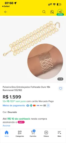 Pulseira Romanel usada pouquíssima vezes.