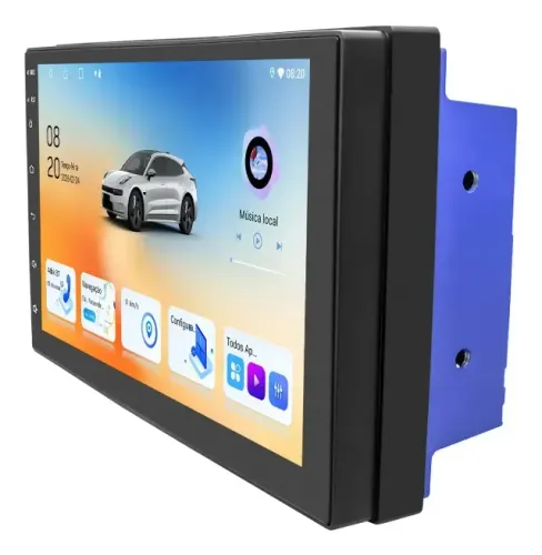 Central Multimídia Adak G2 Plus 7 Qled Android Auto Carplay Core X4 2GB RAM Camera Re WIFI
