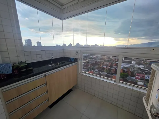 Apartamento à venda em Praia Grande na Aviação com 1dormitório e lazer