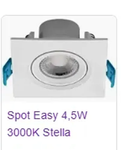 Lâmpada - Spot Embutir Easy Mr16 Evo Quadrado 4 5w 3000k 