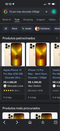 13 pro max dourado 256