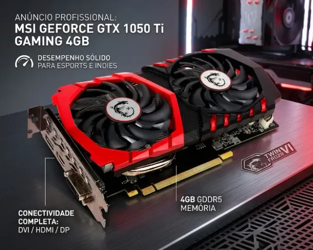 MSI GeForce GTX 1050 TI GAMING X 4G GDDR5 4GB