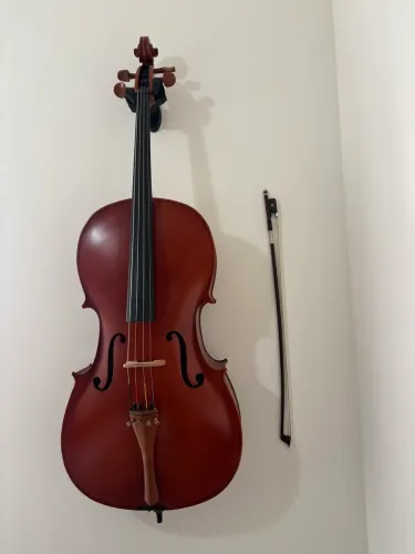 Violoncelo Hofma HCE 101 regulado e com capa. (Novíssimo)
